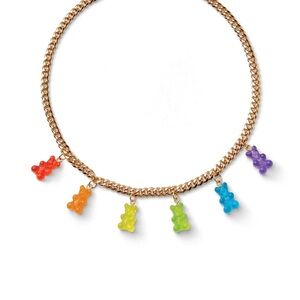 crystal haze juan rainbow necklace
 with Colorful Bear Charms